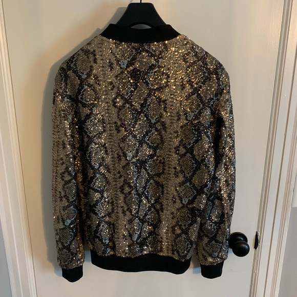 zara mens sequin bomber jacket